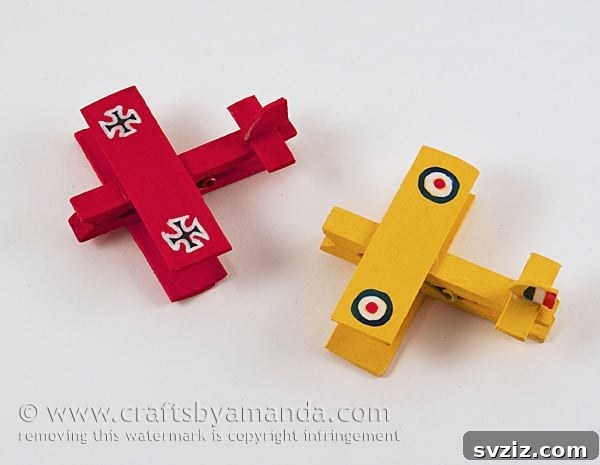 clothespin airplanes
