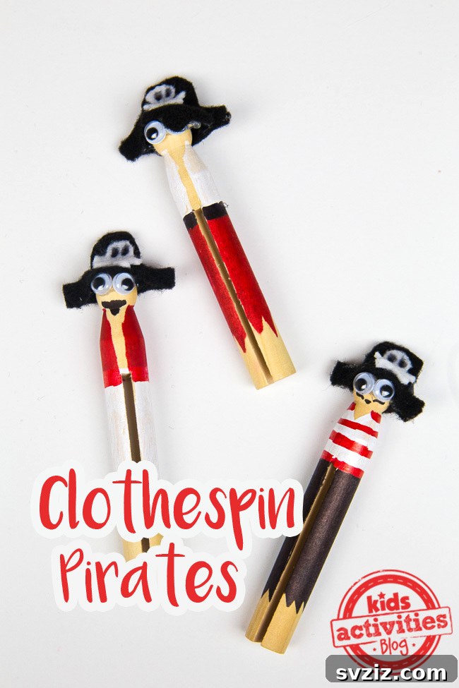 clothespin pirate dolls