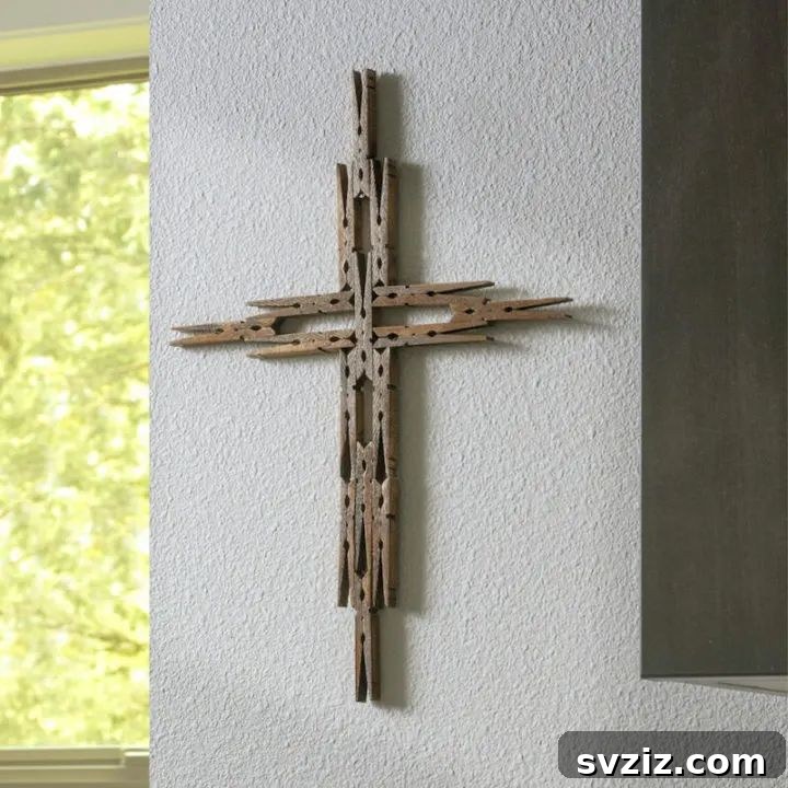 clothespin cross