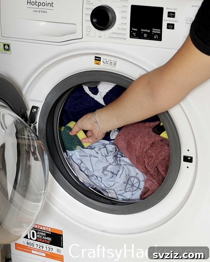 21 Clever Tricks to Drastically Cut Your Spending 6 sanitize dish sponge in washing machine