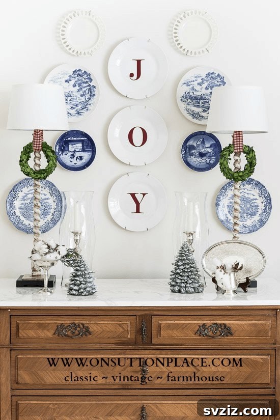 25 Inspiring Homemade Christmas Decor Ideas 19 DIY Letter Decal Plate Arrangement