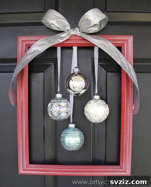 25 Inspiring Homemade Christmas Decor Ideas 20 DIY Picture Frame Ornament Wreath