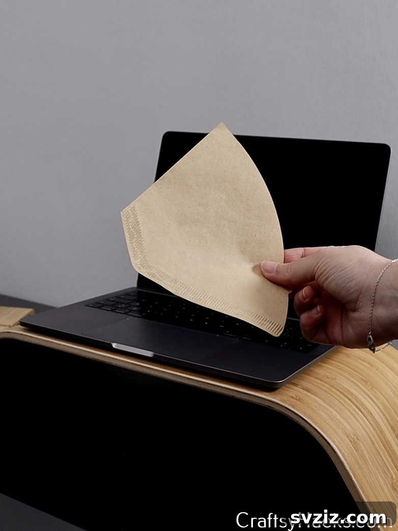 25 Brilliant Tricks to Simplify Your Life 9 use coffee filters to dust screen