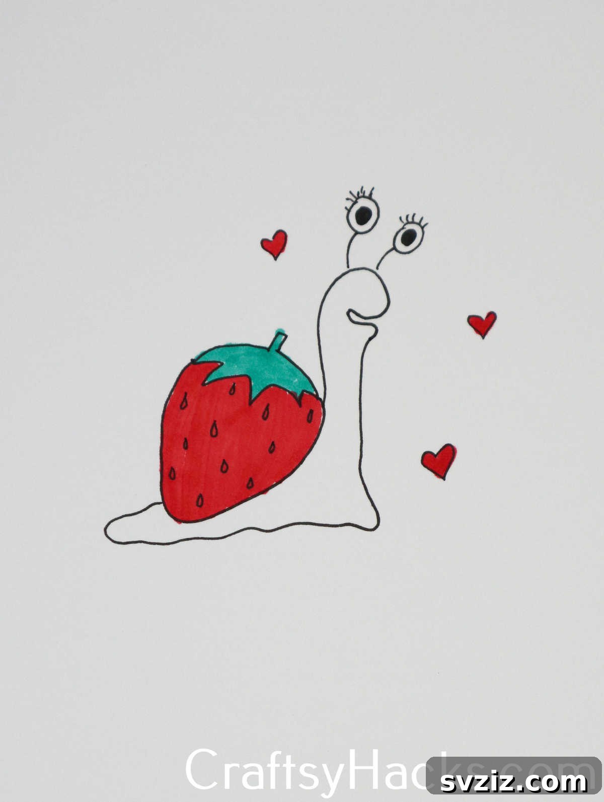 27 Whimsical Doodles to Ignite Your Imagination 17 A darling strawberry snail doodle, combining fruit and animal in a unique way.