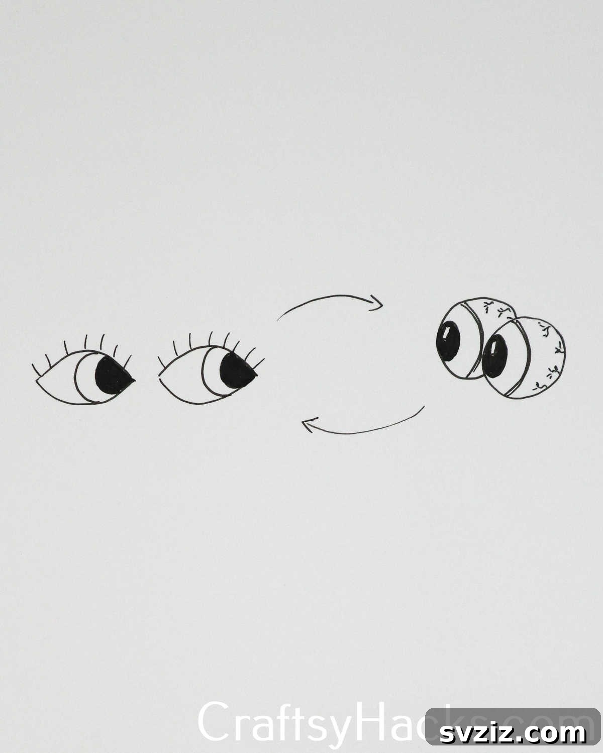27 Whimsical Doodles to Ignite Your Imagination 29 An expressive eye contact doodle, focusing on facial expressions and emotion.