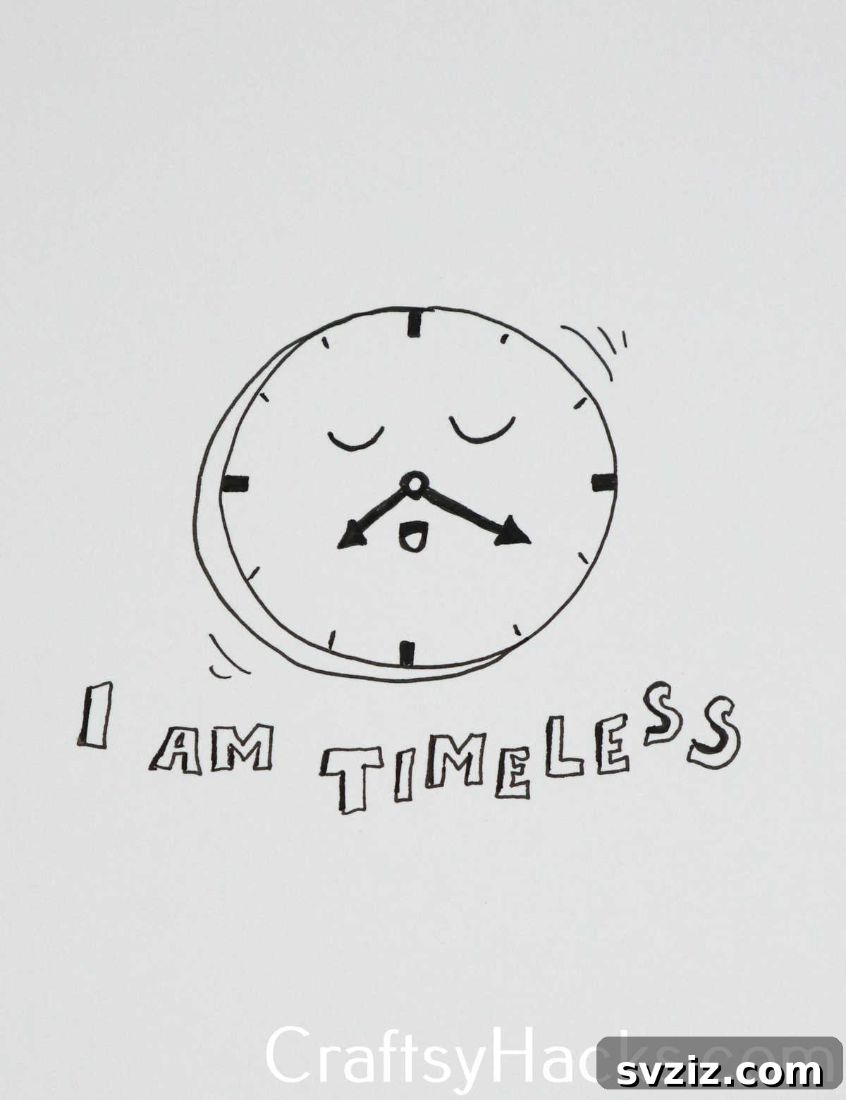 27 Whimsical Doodles to Ignite Your Imagination 4 A whimsical clock doodle with character, representing the concept of timelessness.