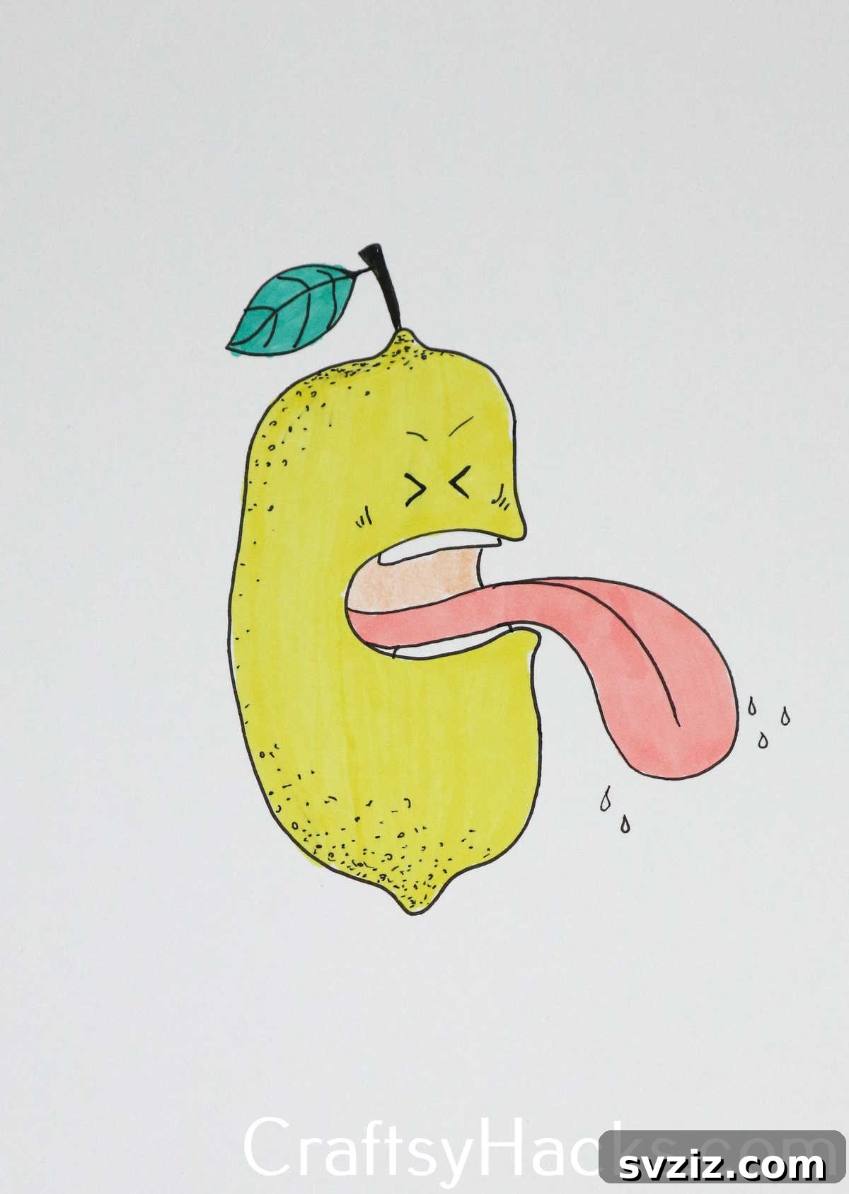 27 Whimsical Doodles to Ignite Your Imagination 8 A personified sour lemon doodle, expressing a strong, tart emotion.