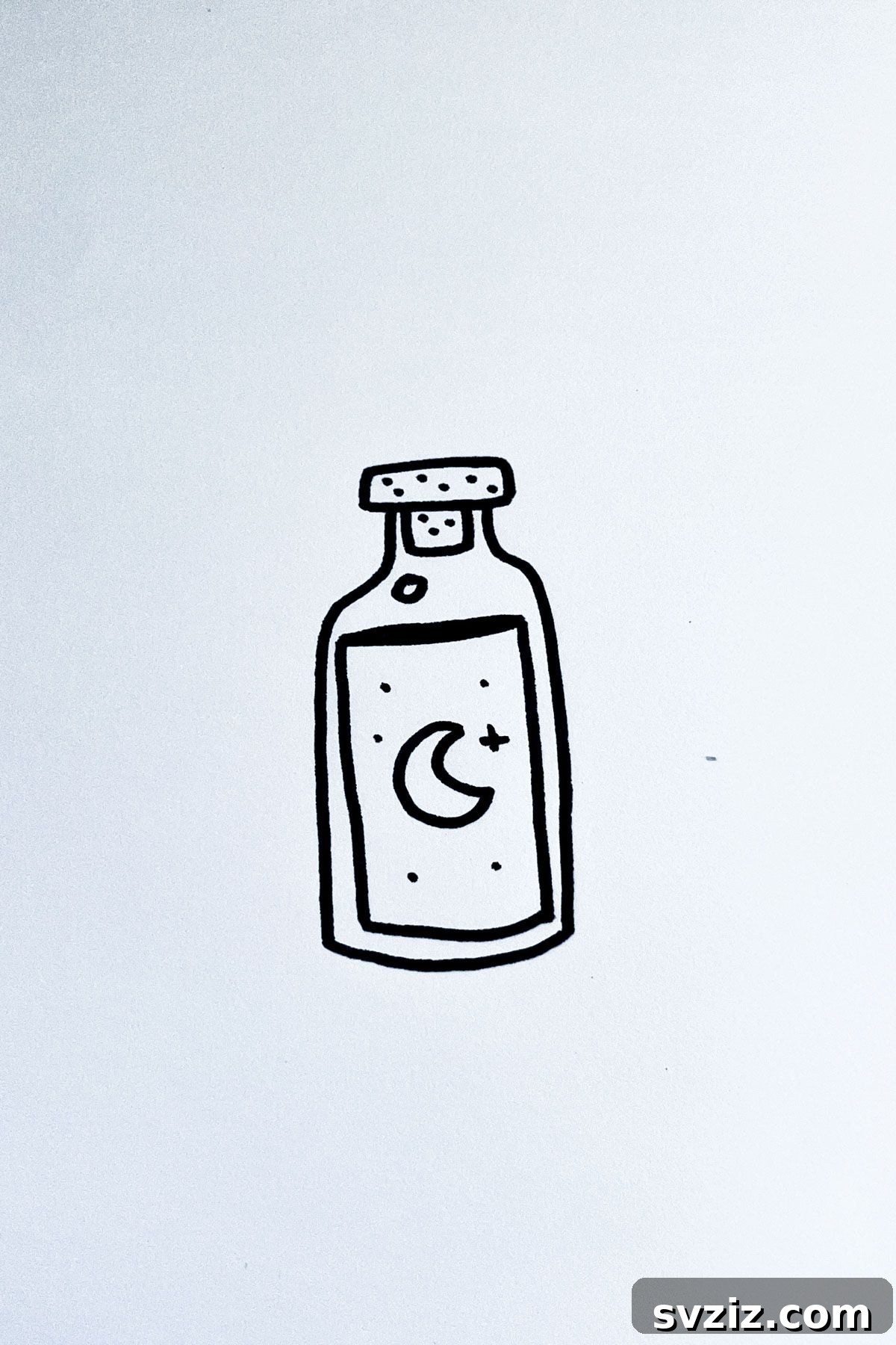 31 Simple Lunar Sketch Prompts 15 poison bottle moon drawing