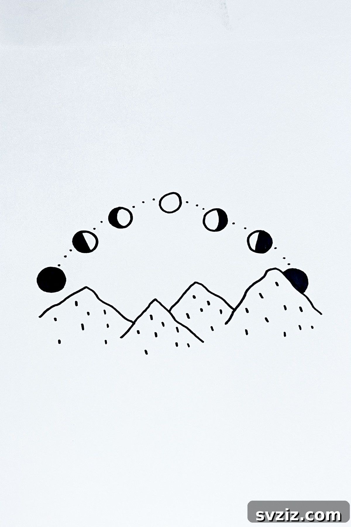 31 Simple Lunar Sketch Prompts 20 moon cycle drawing