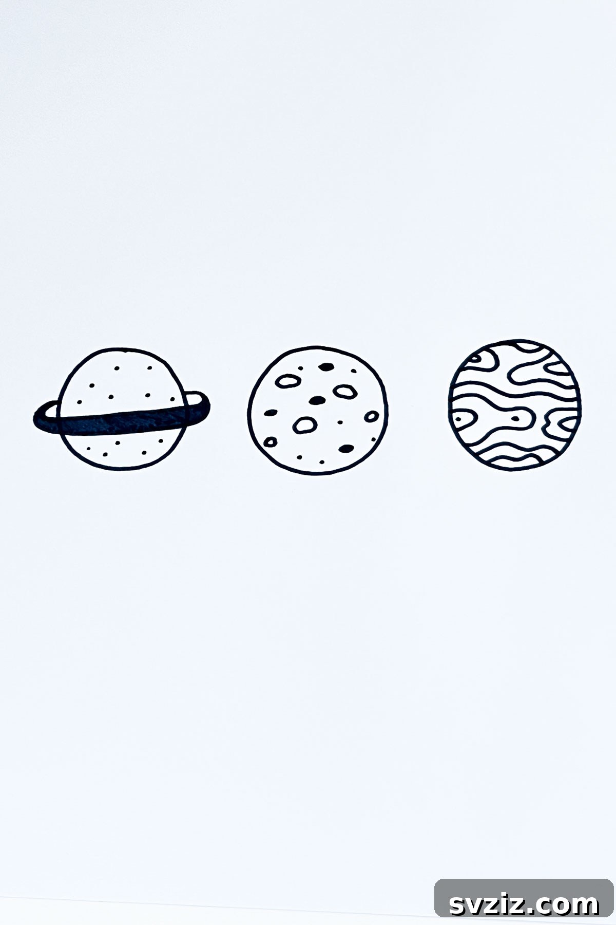31 Simple Lunar Sketch Prompts 22 planets drawing
