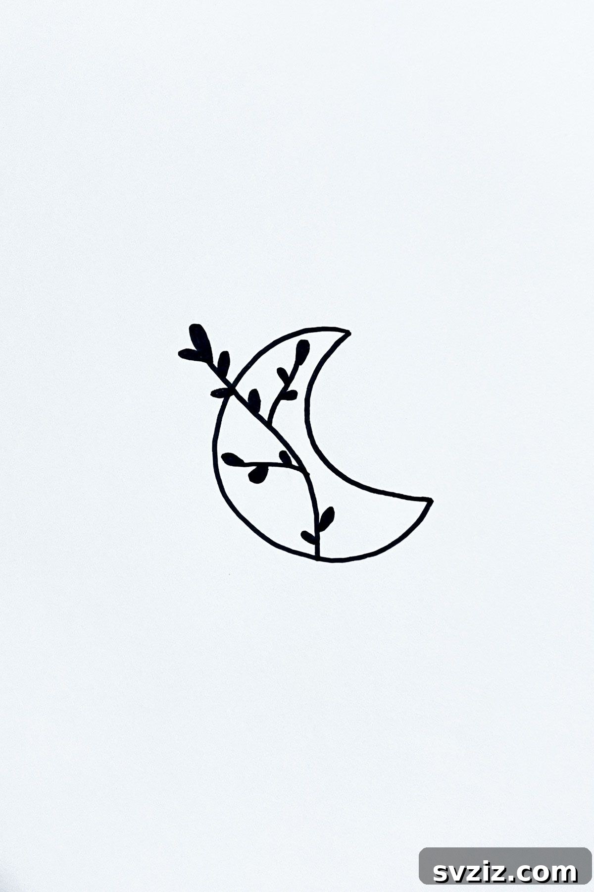 31 Simple Lunar Sketch Prompts 28 vines moon drawing