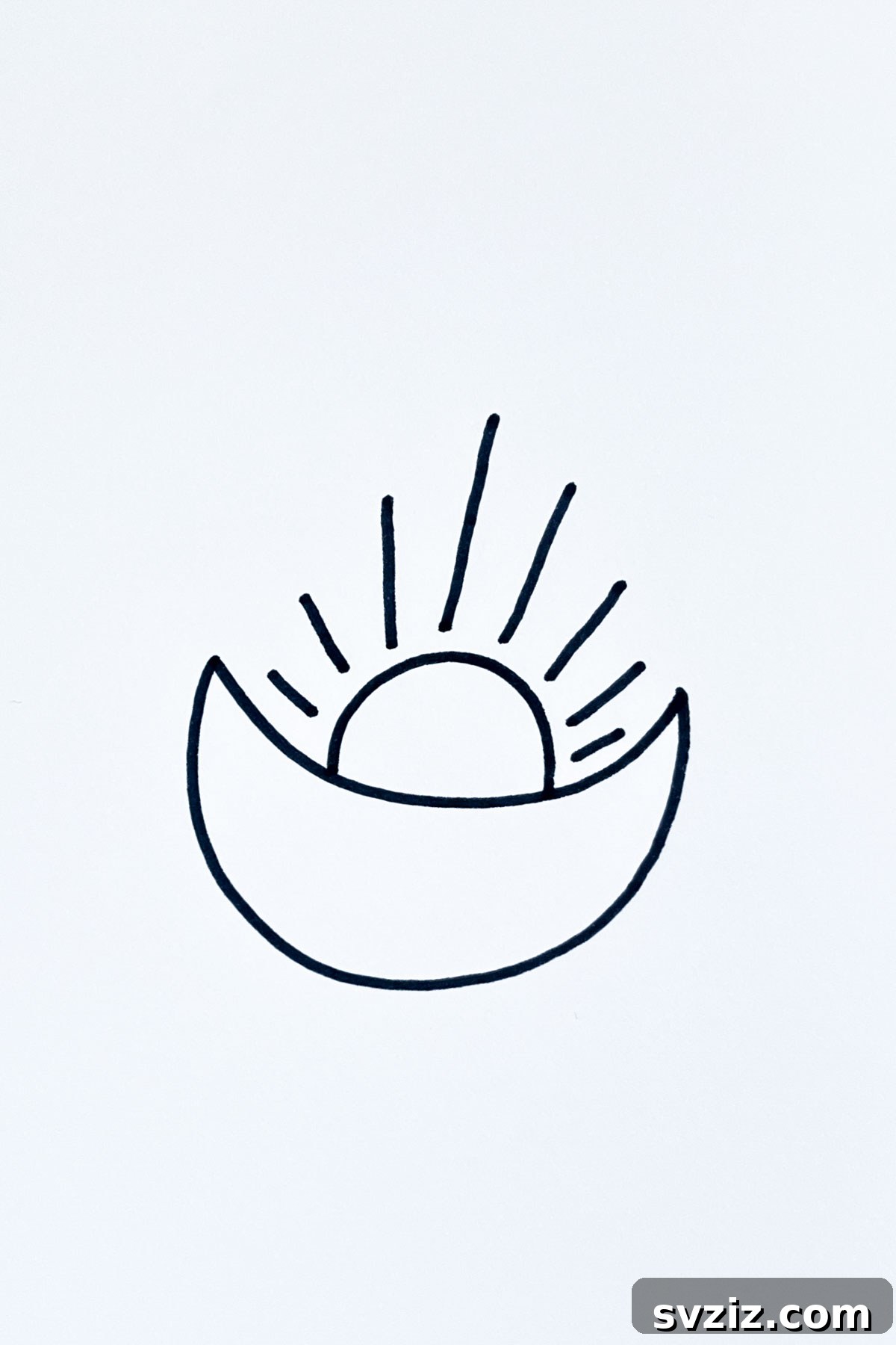 31 Simple Lunar Sketch Prompts 33 rising sun moon drawing
