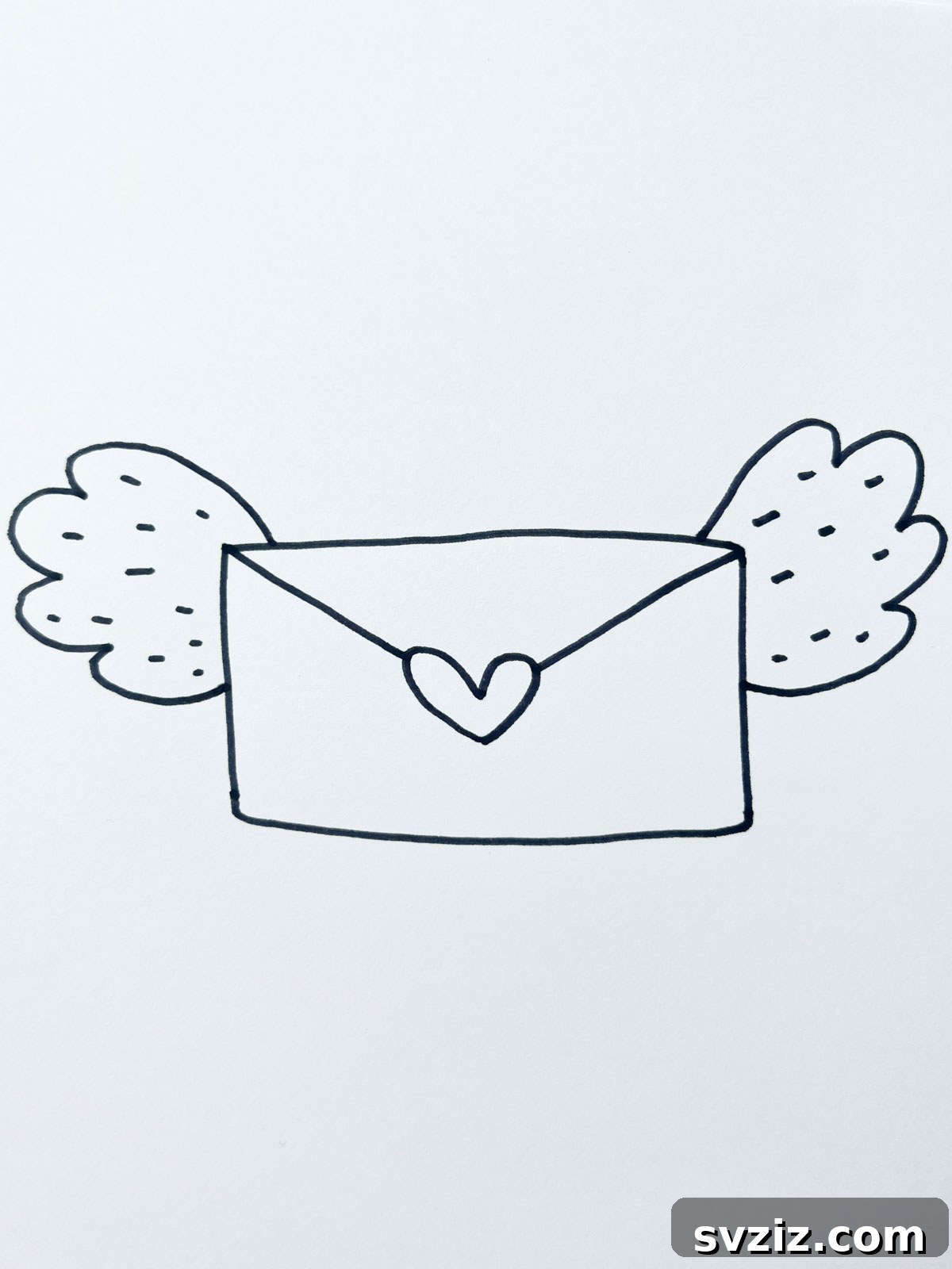 A romantic love letter drawing sealed with a heart, conveying deep affection and personal messages.