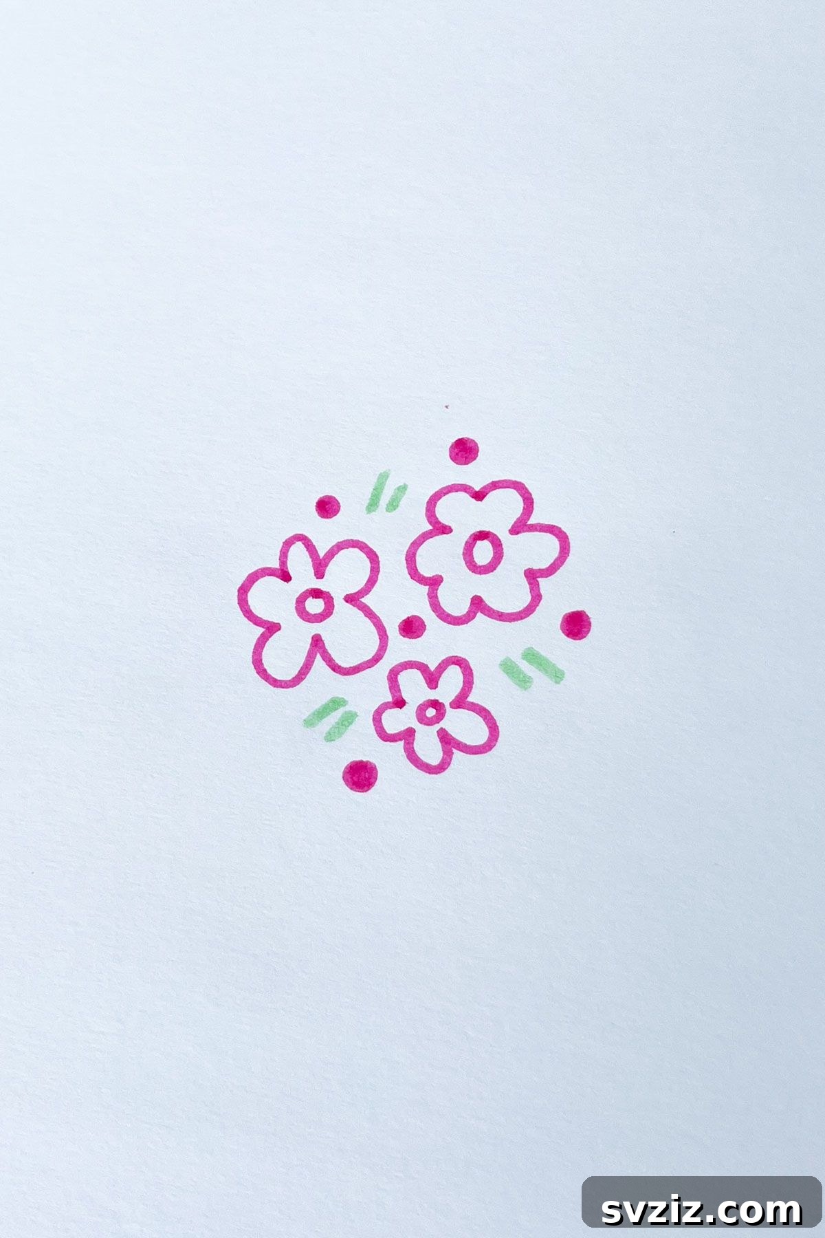 pink flower doodle