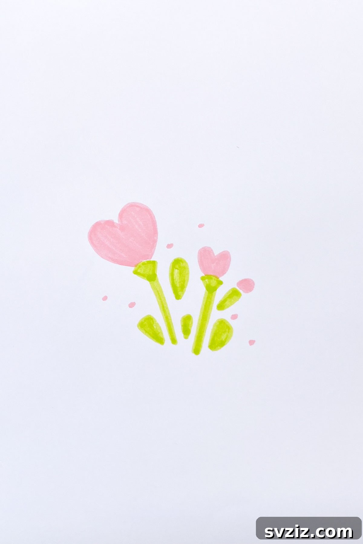 heart petal drawing