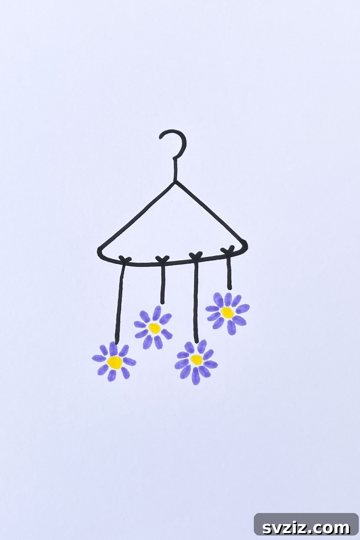 hanging flowers drawing