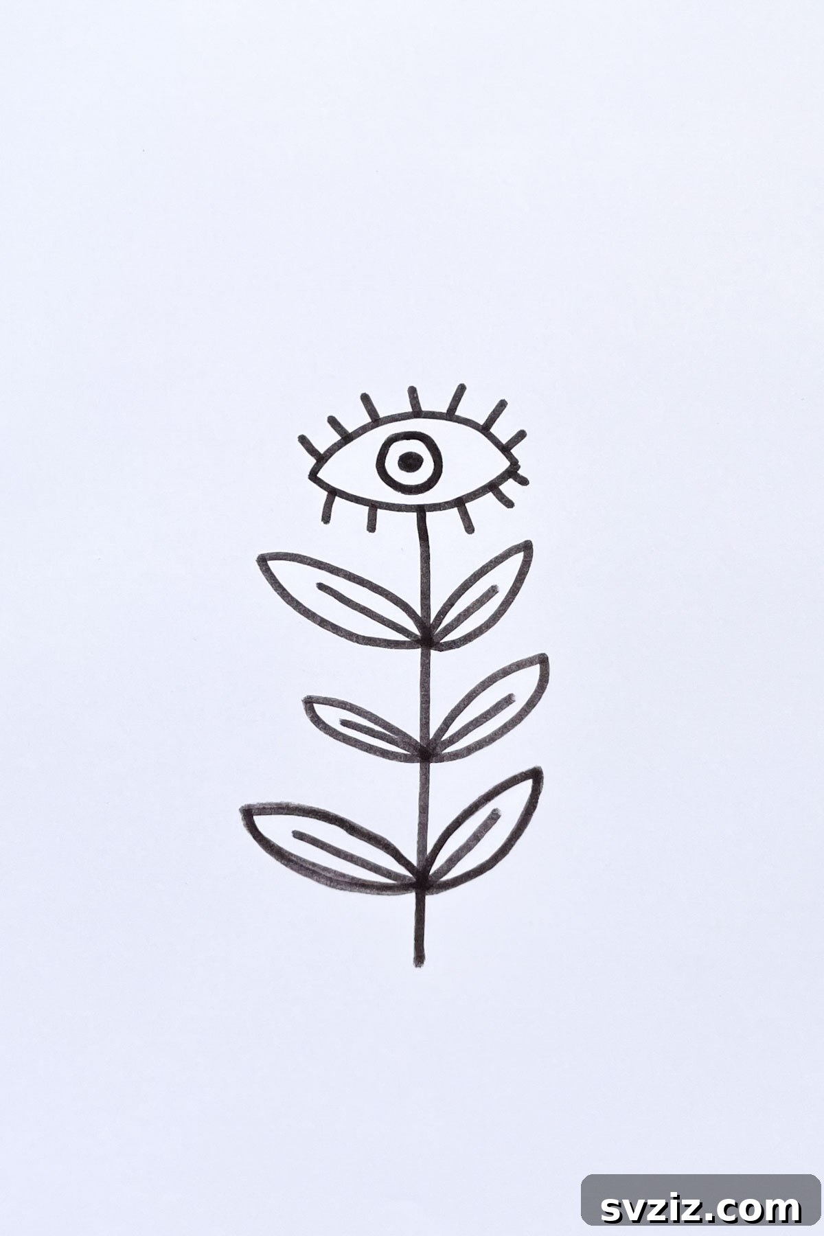 eye flower drawing