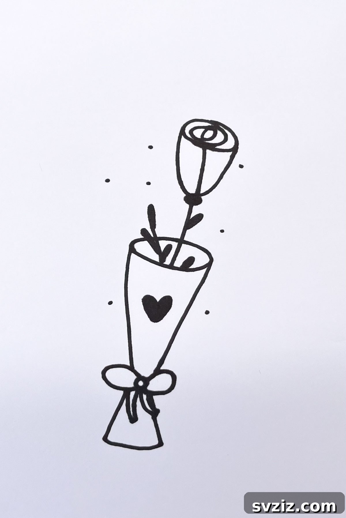 rose bouquet drawing