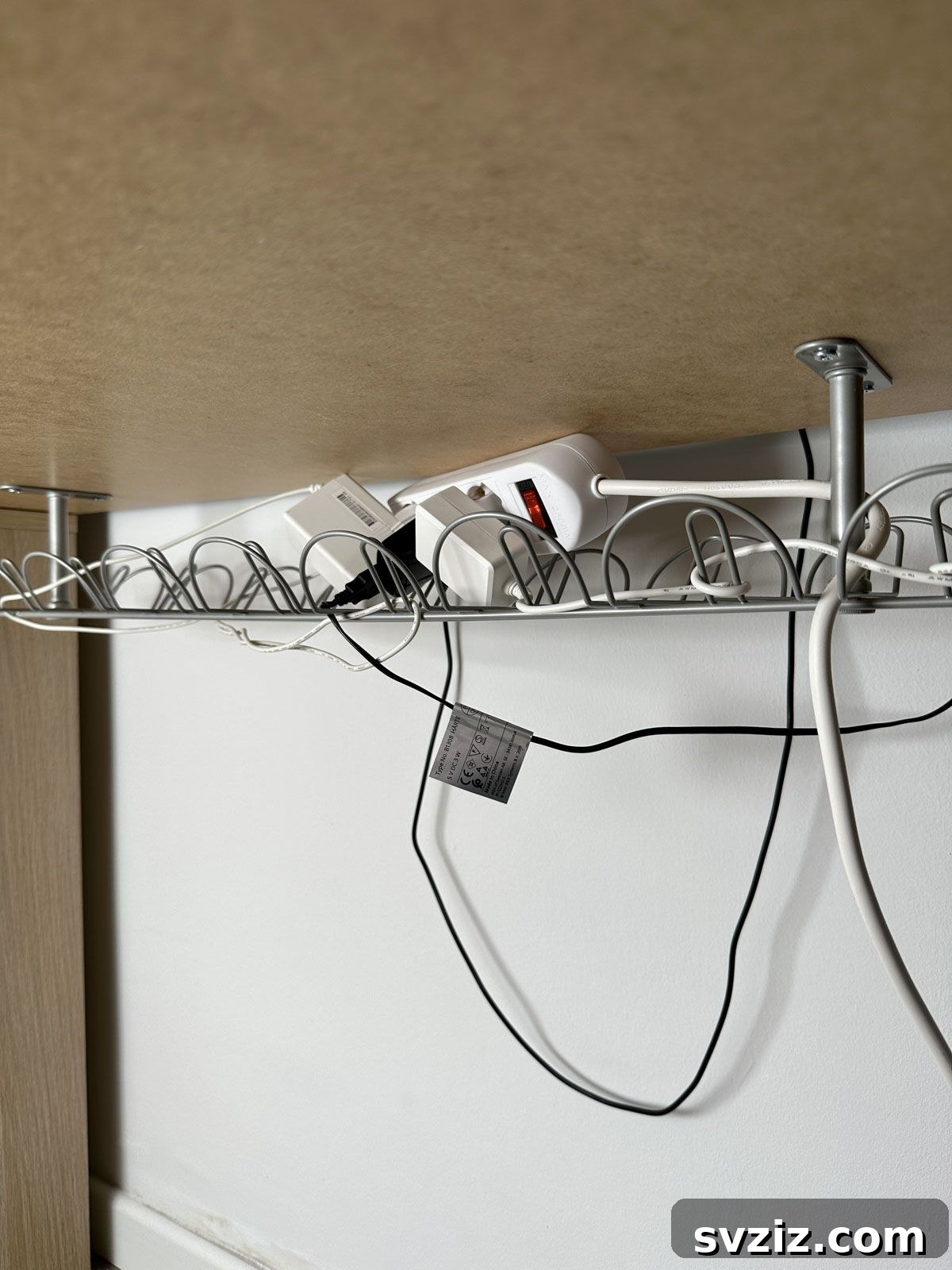 Attach a Cable Collector Under Your Desk