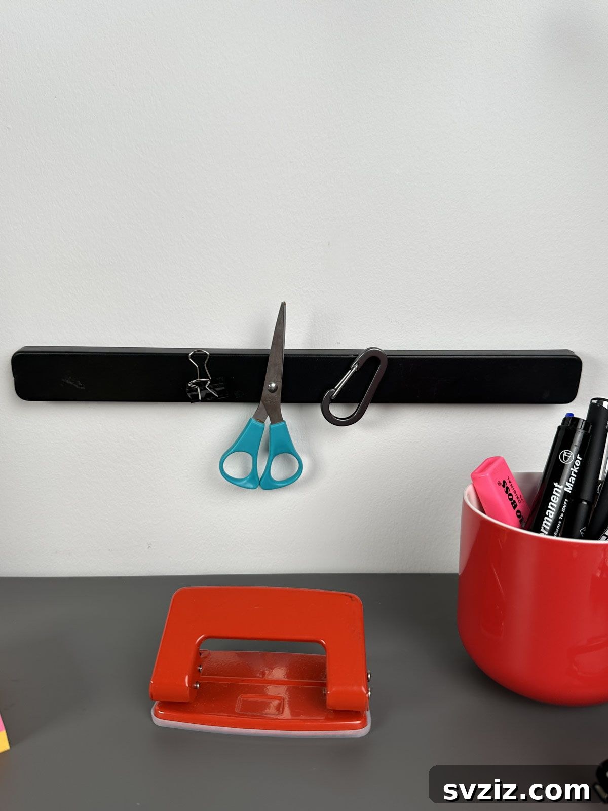 Attach a Magnetic Strip Near Your Desk
