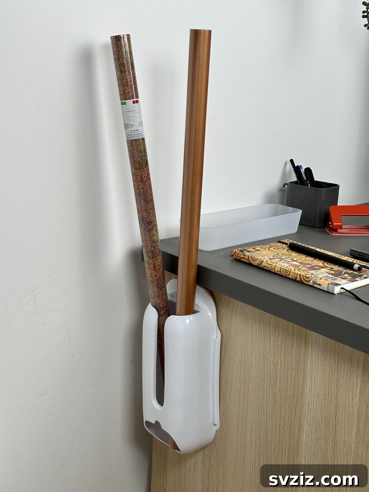 Store Gift Wrap in a Bag Dispenser