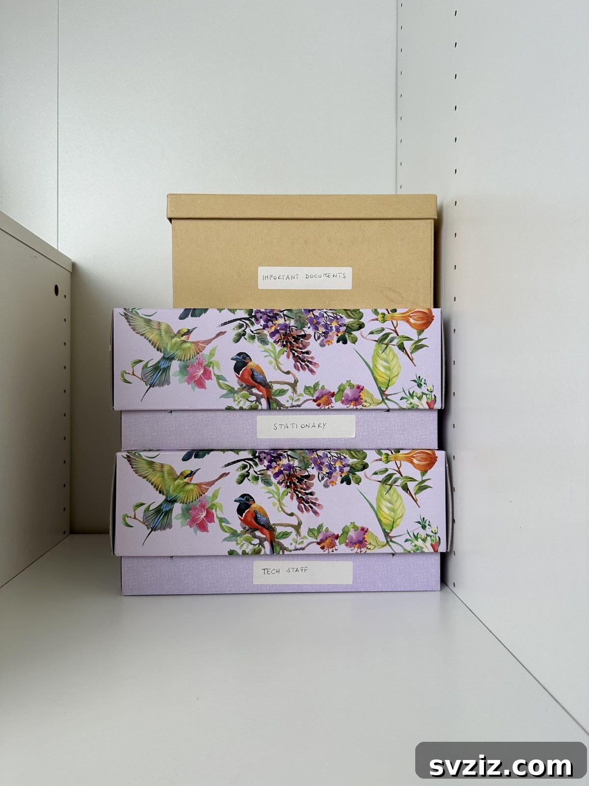 Use Storage Boxes and Label Them