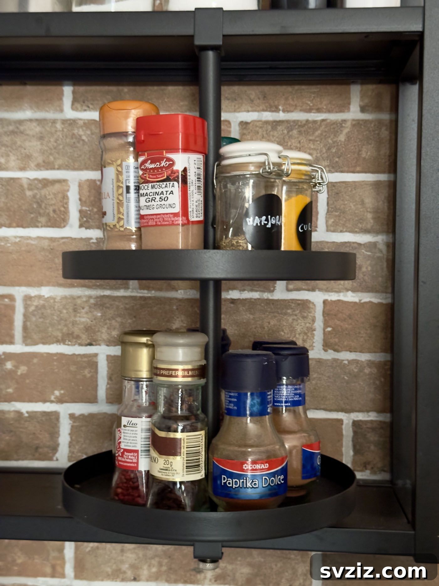21 Creative Kitchen Organization Ideas 19 Spices organized on a tiered tray in a drawer