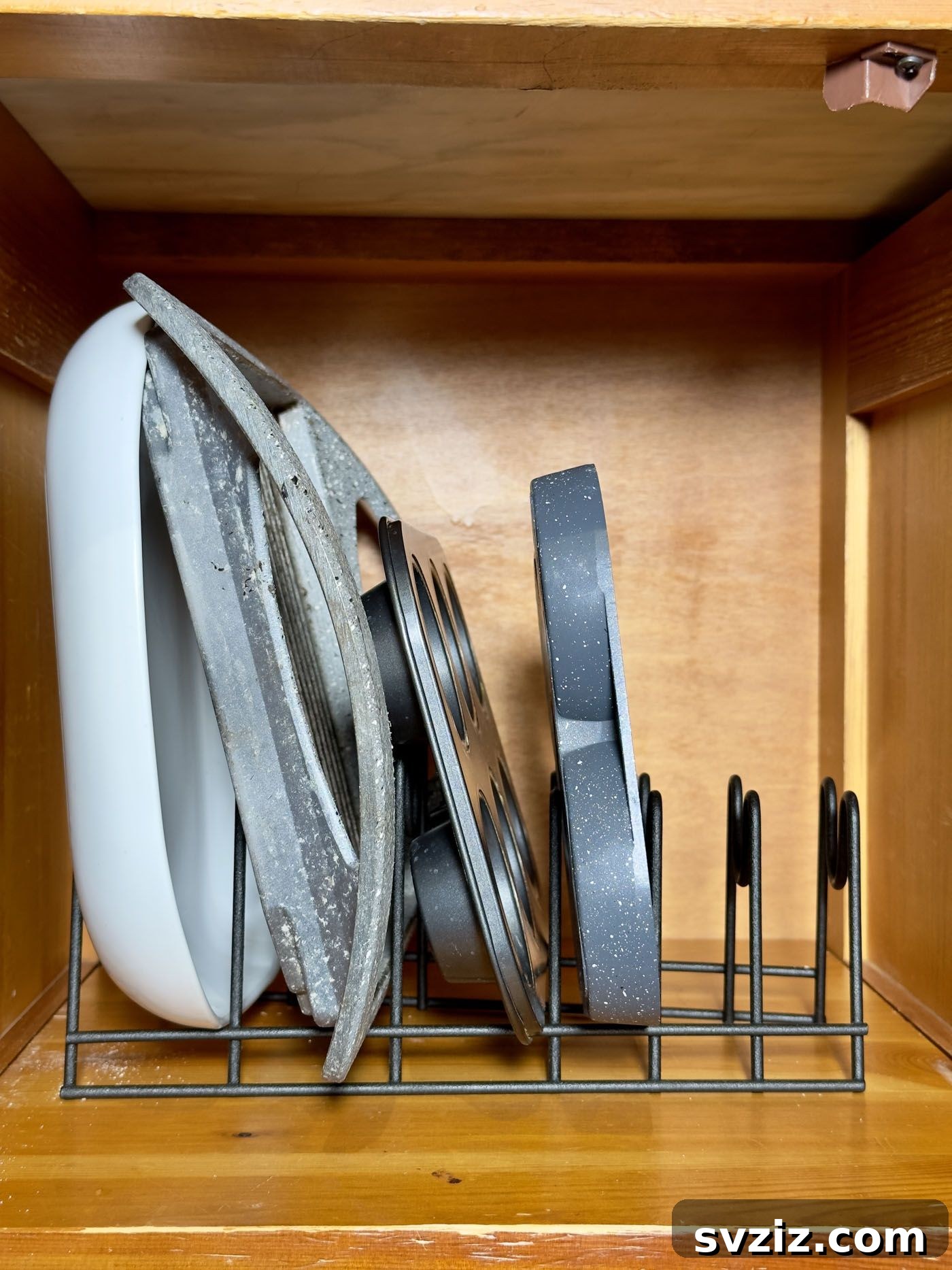 21 Creative Kitchen Organization Ideas 22 Baking sheets organized vertically in a rack