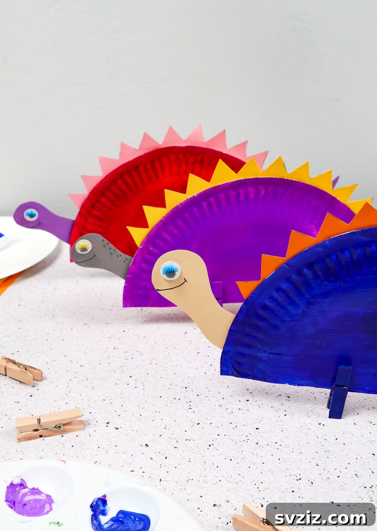 Paper Plate Dinosaur kids craft
