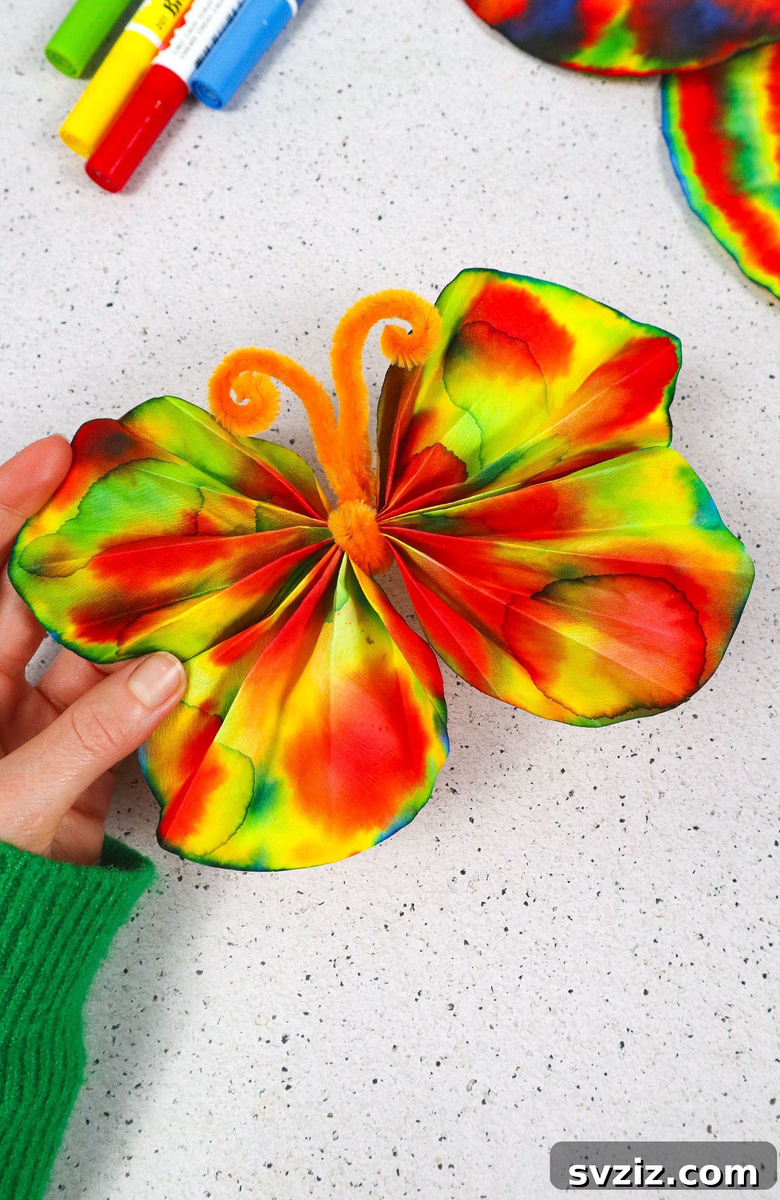 Coffee Filter Butterflies crafts for kids