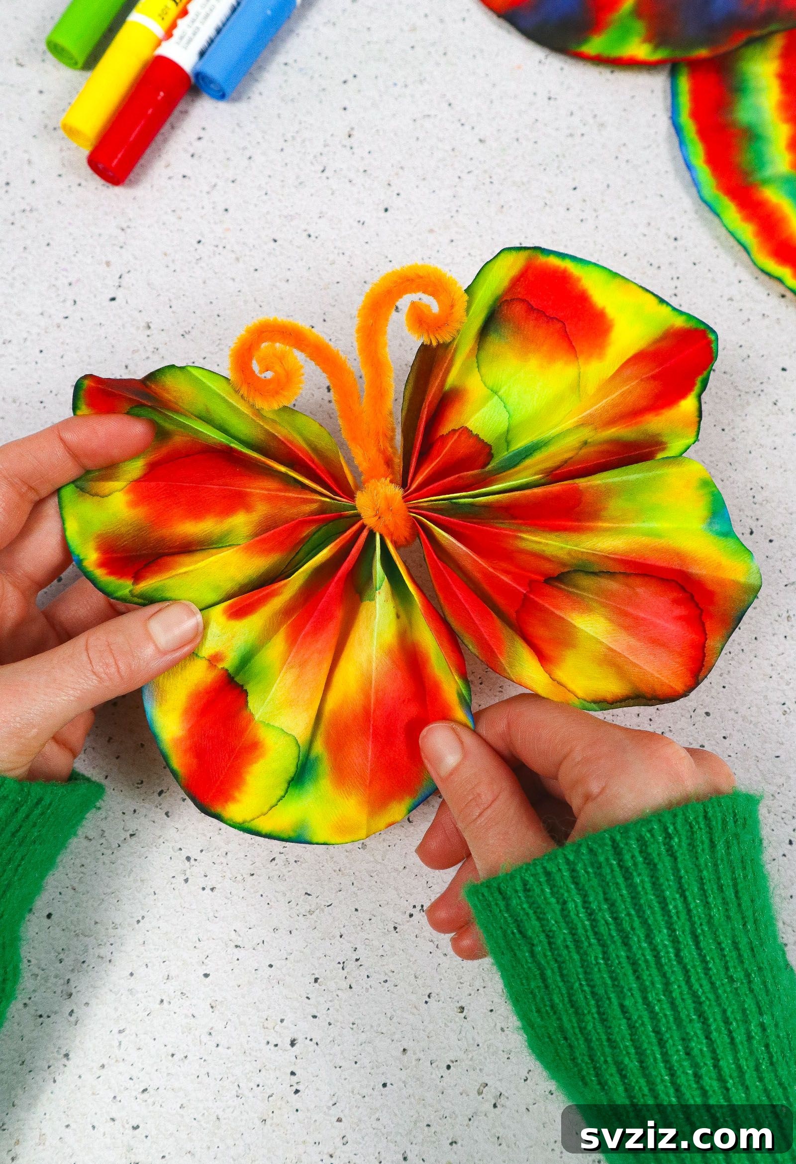 Coffee Filter Butterflies craft idea