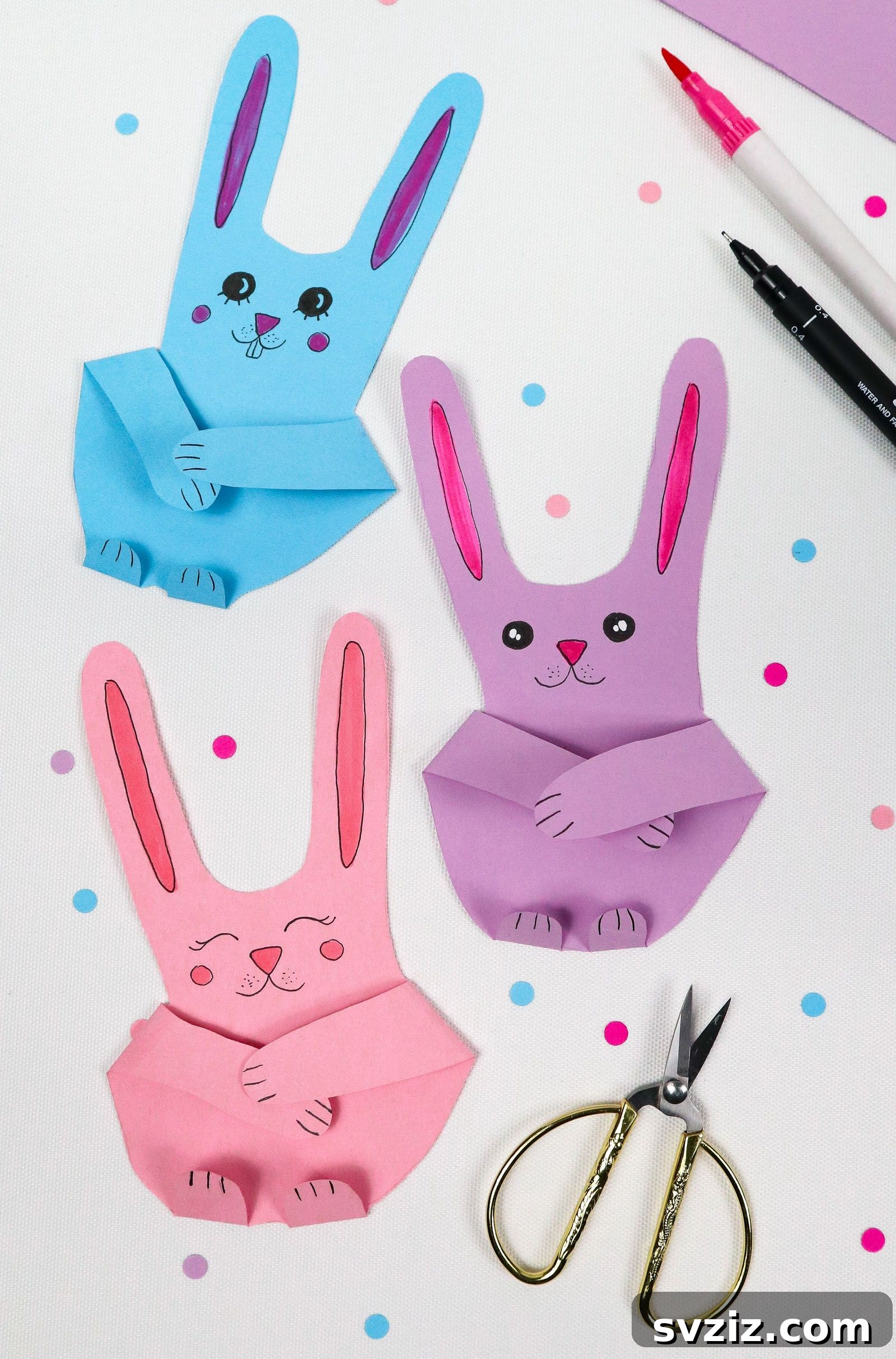 Creative Bunny Handprint Art 3 Easy Handprint Bunnies craft tutorial