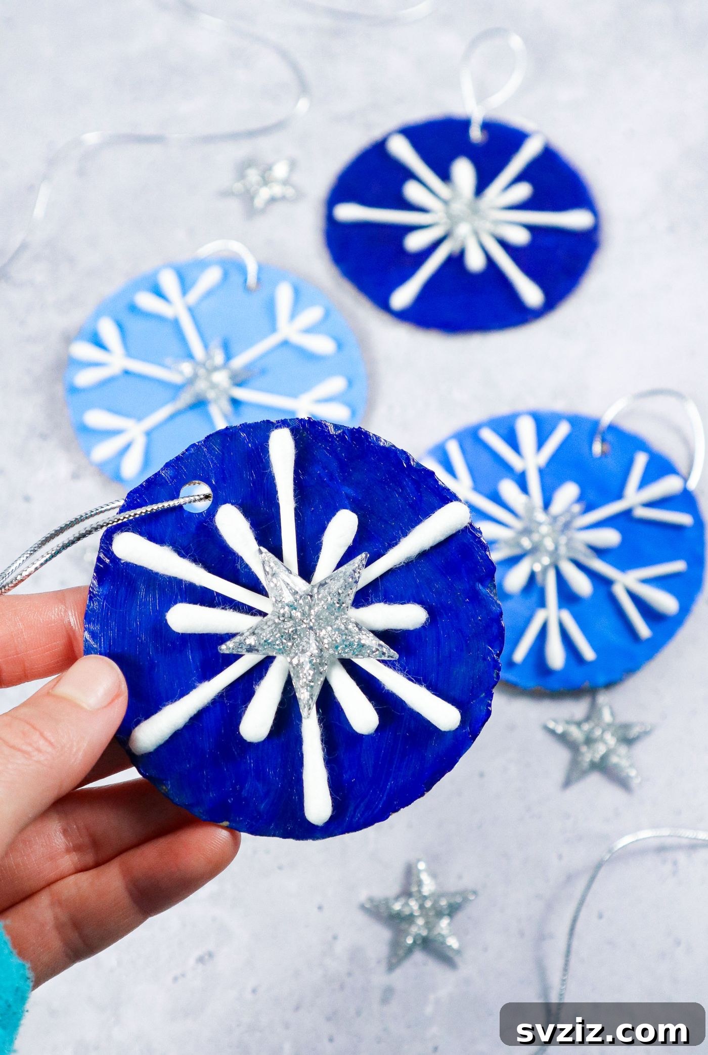 Q-Tip Snowflakes - Easy Winter Craft
