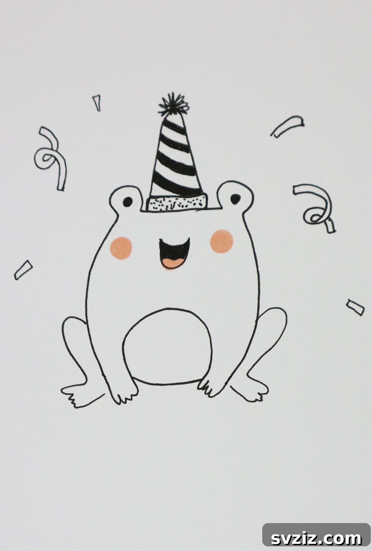 Ribbit & Sketch: 25 Delightful Frog Art Ideas 15 party time frog drawing