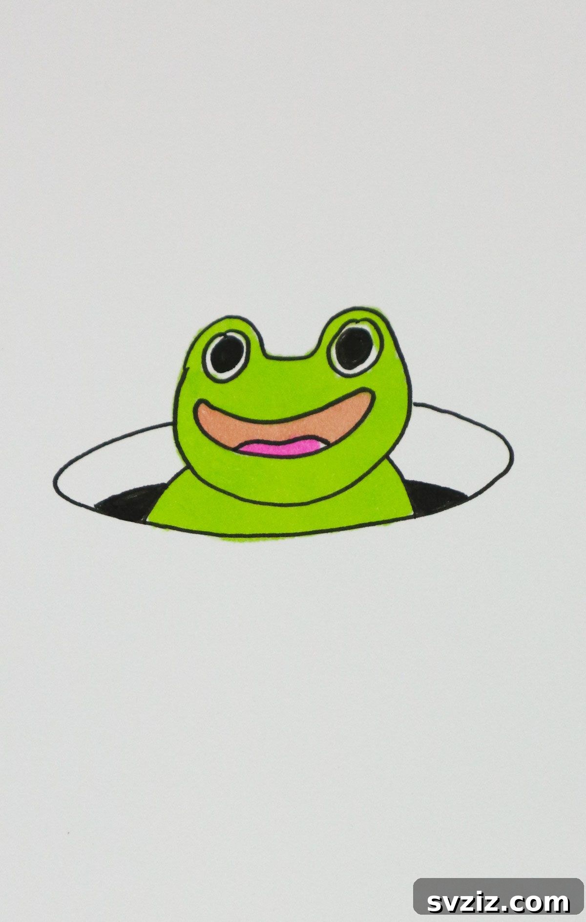 Ribbit & Sketch: 25 Delightful Frog Art Ideas 18 peek a boo frog drawing