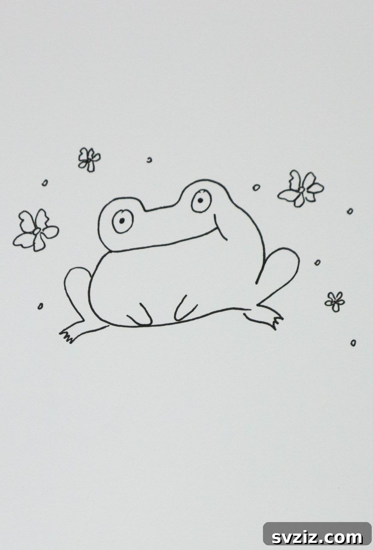 Ribbit & Sketch: 25 Delightful Frog Art Ideas 20 flower patch frog drawing