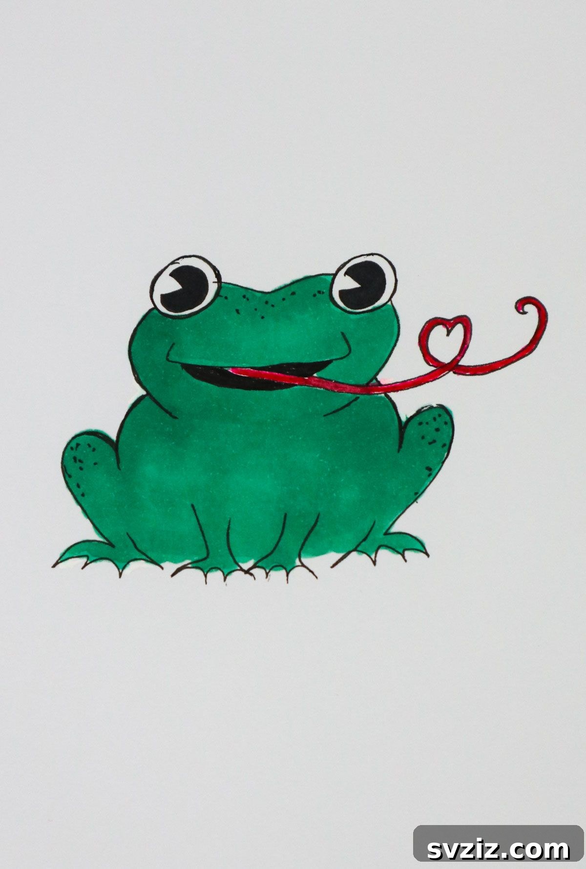 Ribbit & Sketch: 25 Delightful Frog Art Ideas 26 tongue tied frog drawing