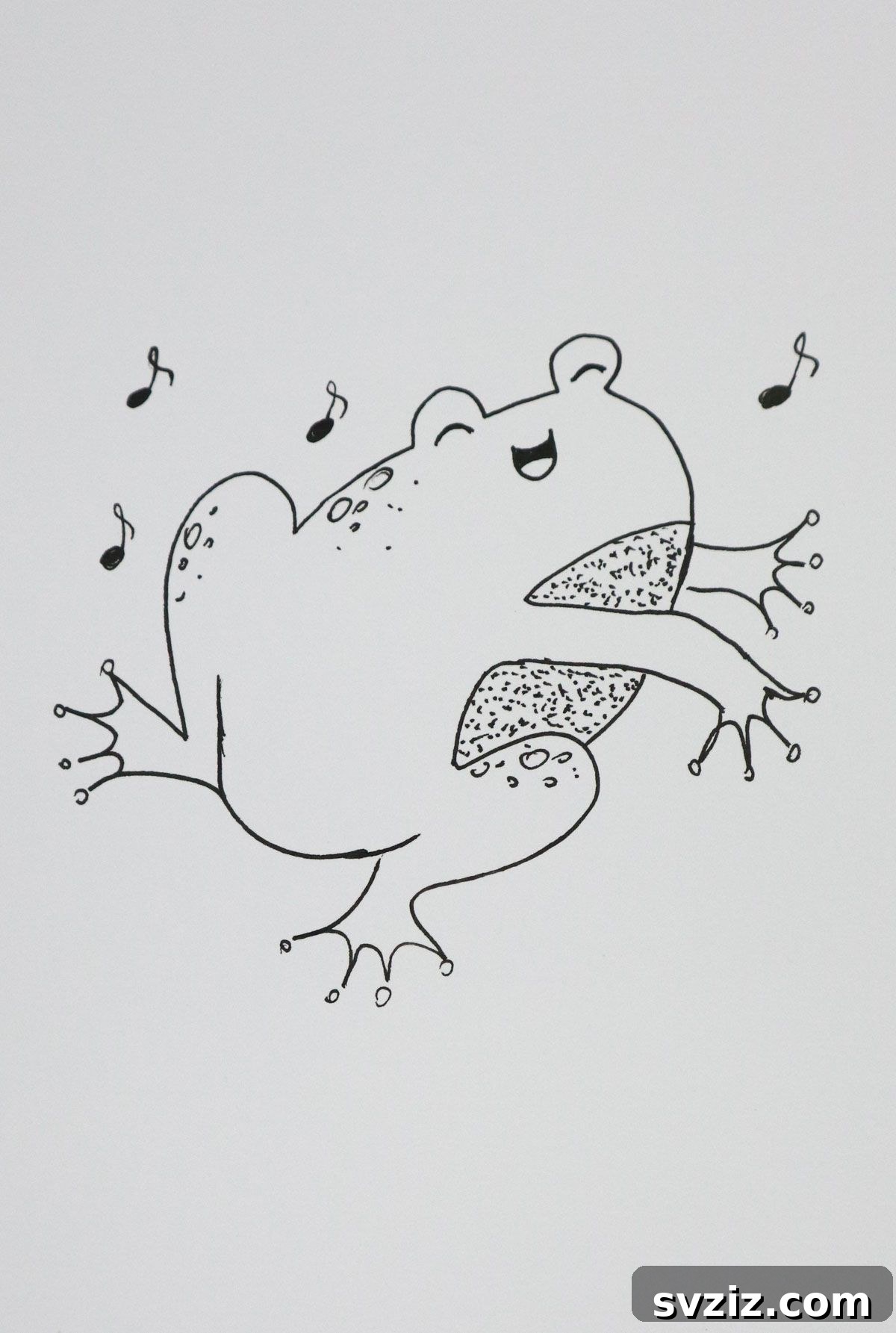 Ribbit & Sketch: 25 Delightful Frog Art Ideas 5 dancing frog drawing