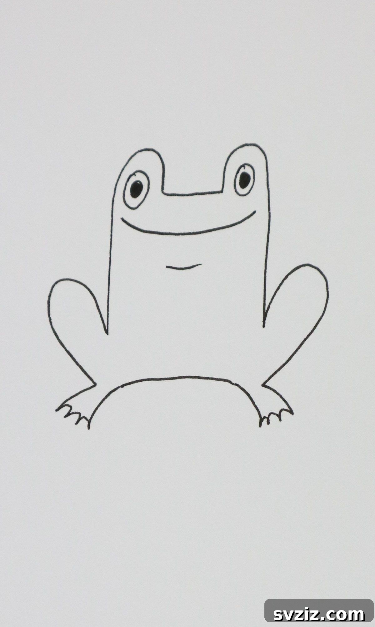 Ribbit & Sketch: 25 Delightful Frog Art Ideas 7 simplistic frog drawing