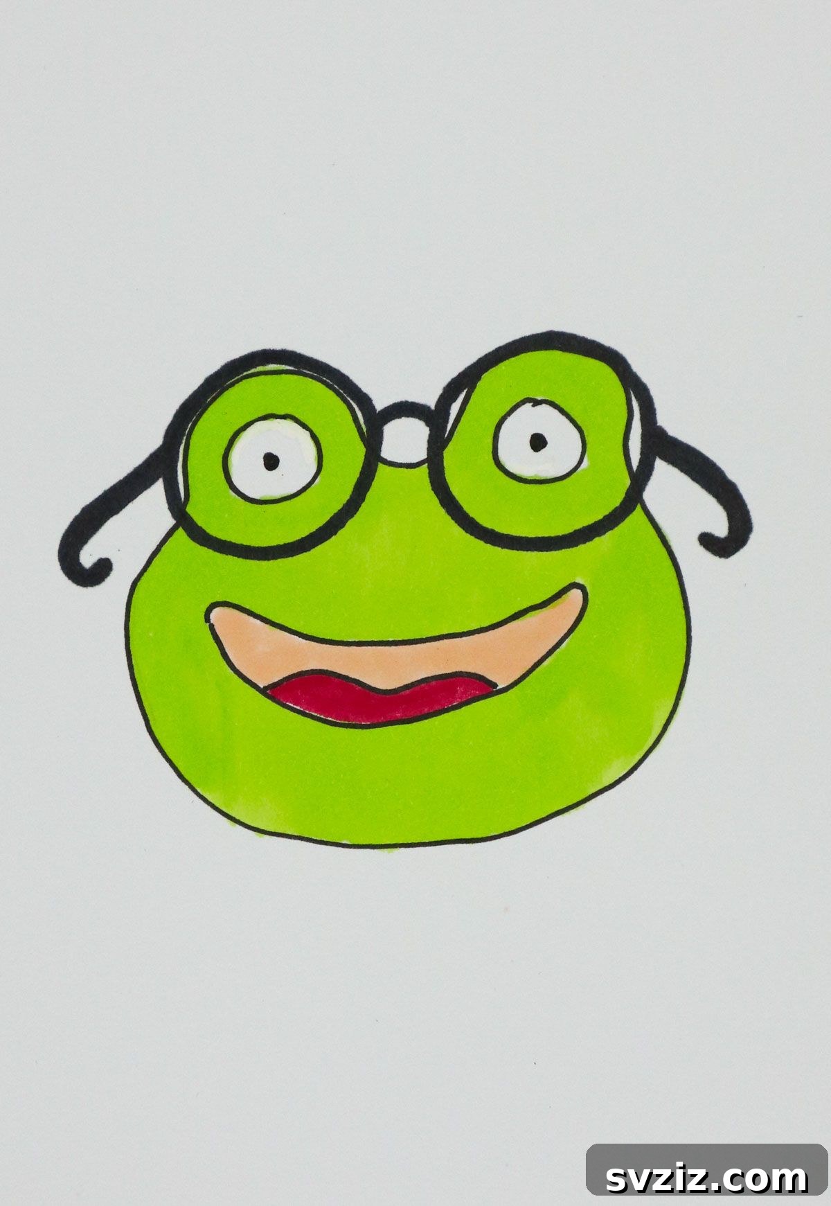 Ribbit & Sketch: 25 Delightful Frog Art Ideas 9 glasses frog drawing