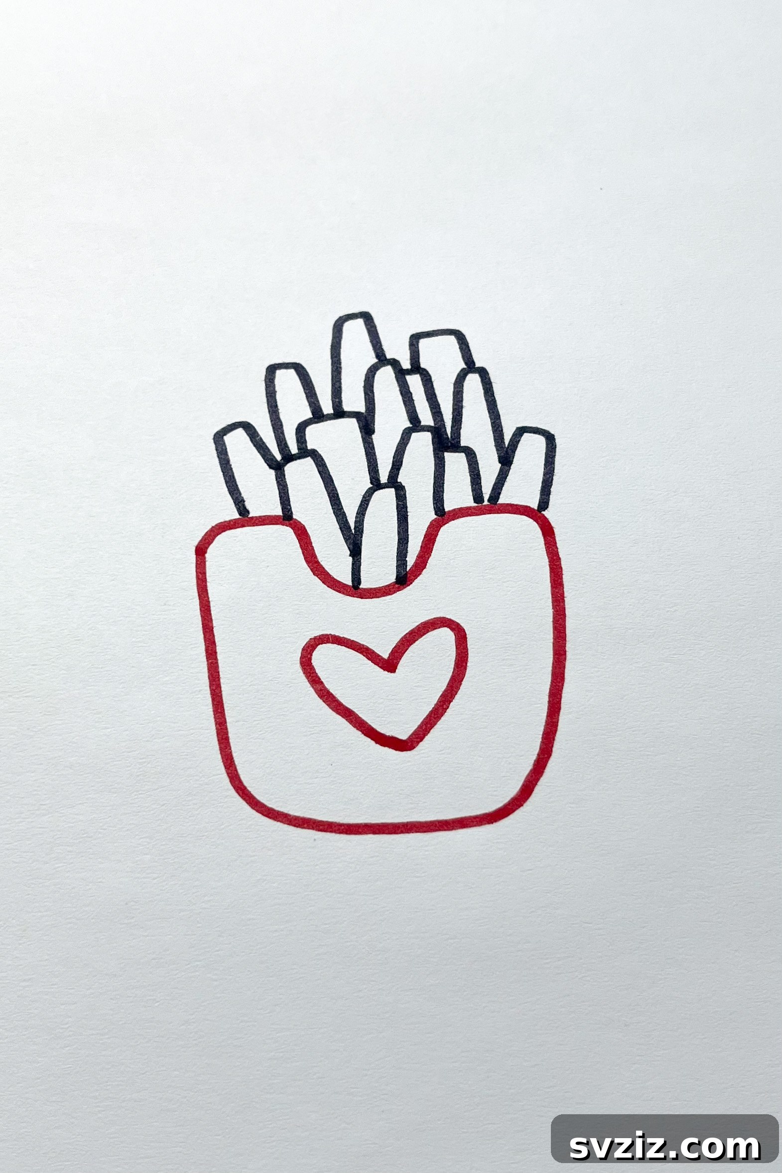 Whimsical Food Sketchbook Starters 14 french fries drawing