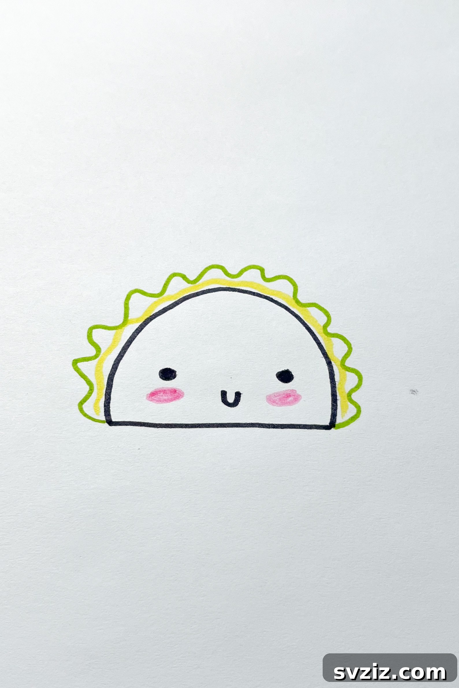 Whimsical Food Sketchbook Starters 18 taco drawing