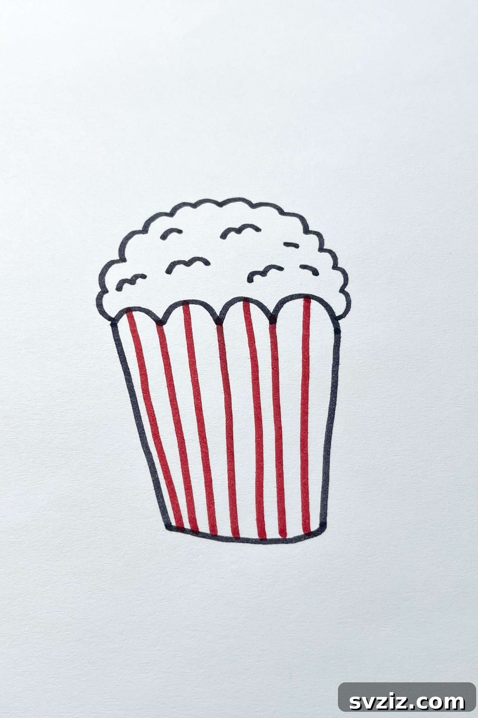 Whimsical Food Sketchbook Starters 19 popcorn drawing