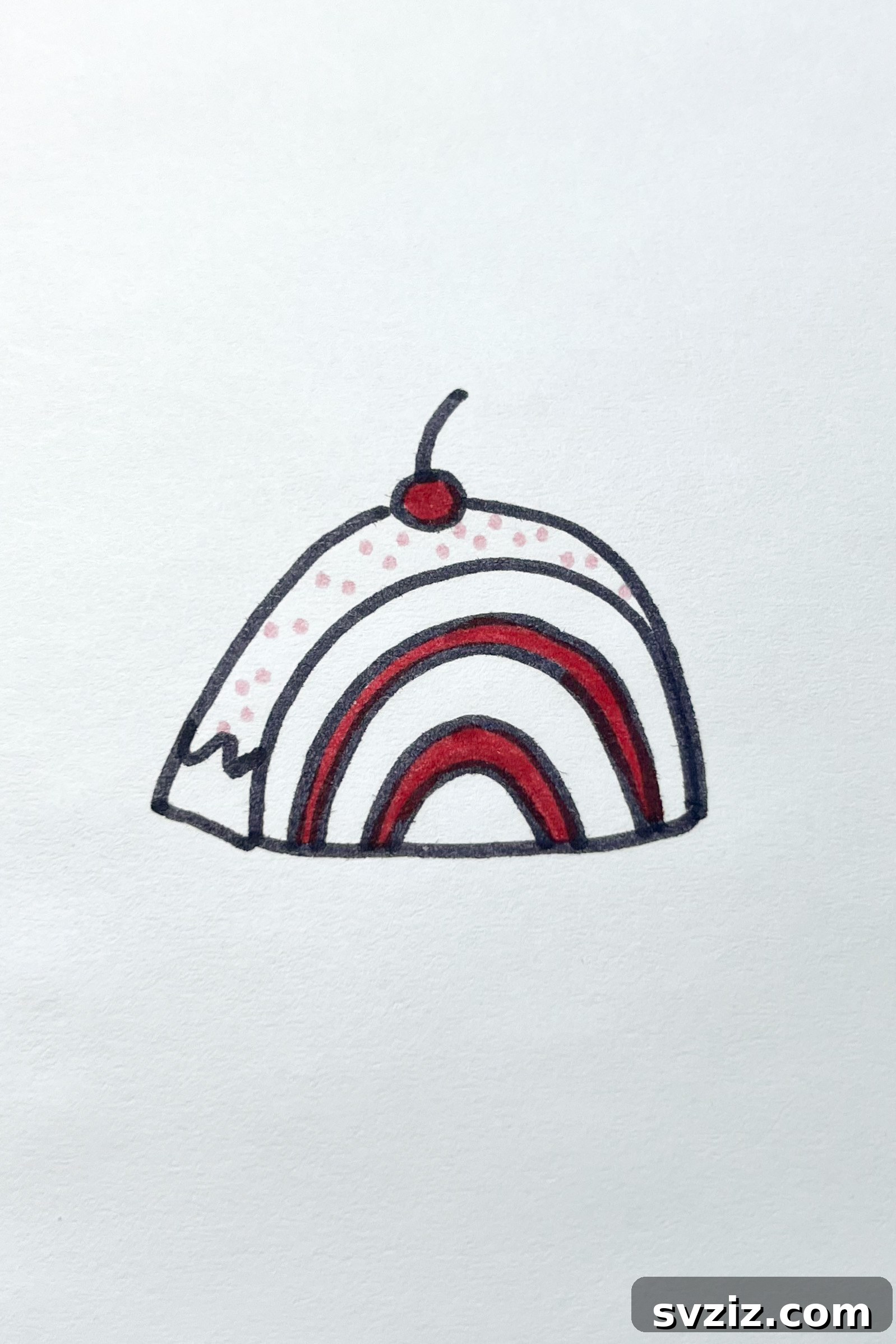 Whimsical Food Sketchbook Starters 22 strawberry roll drawing