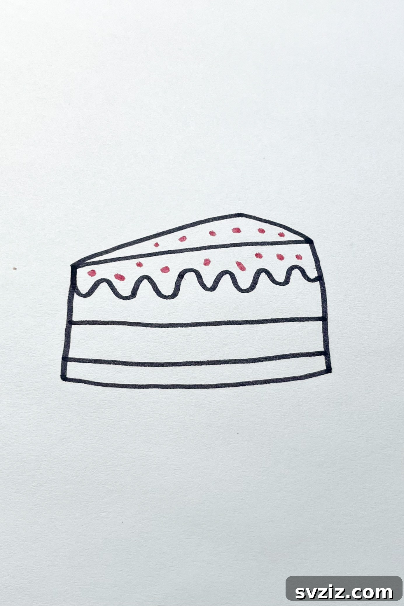 Whimsical Food Sketchbook Starters 25 piece of cake drawing