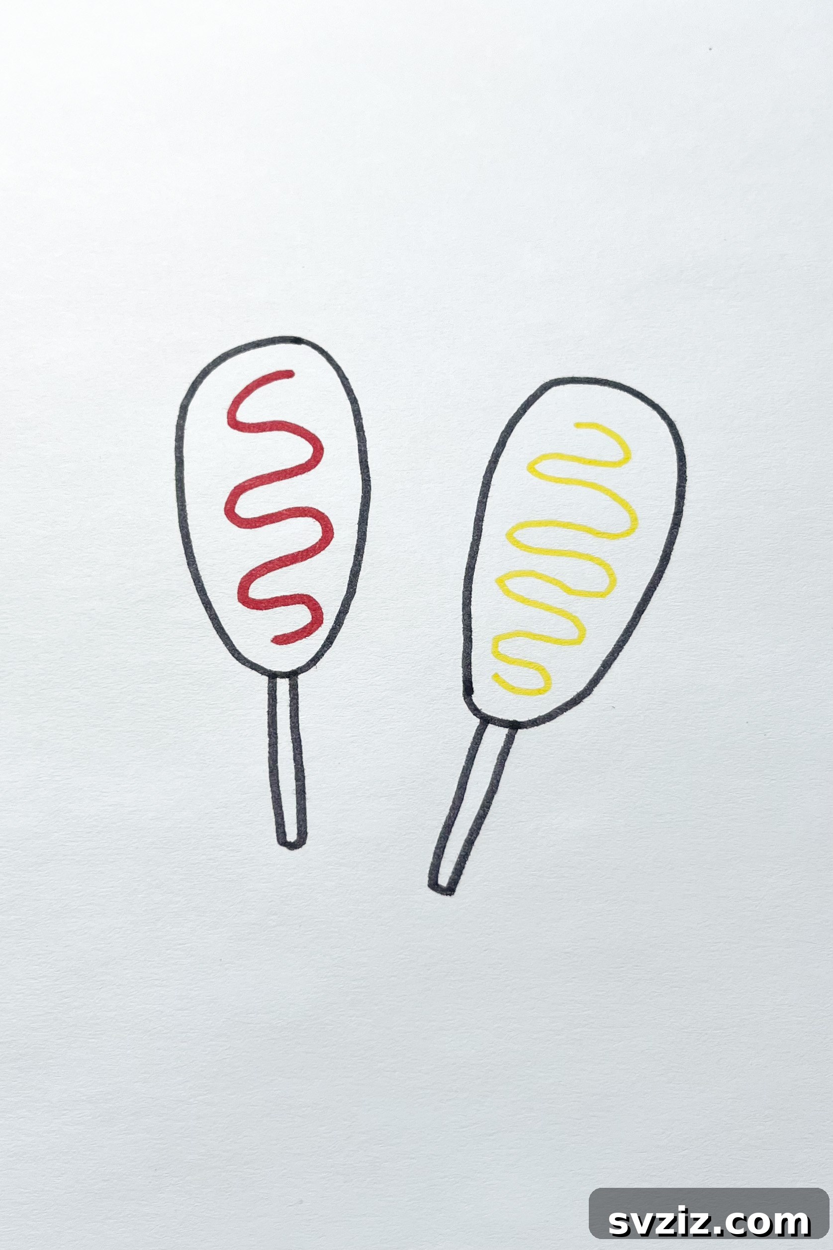 Whimsical Food Sketchbook Starters 27 corndogs drawing