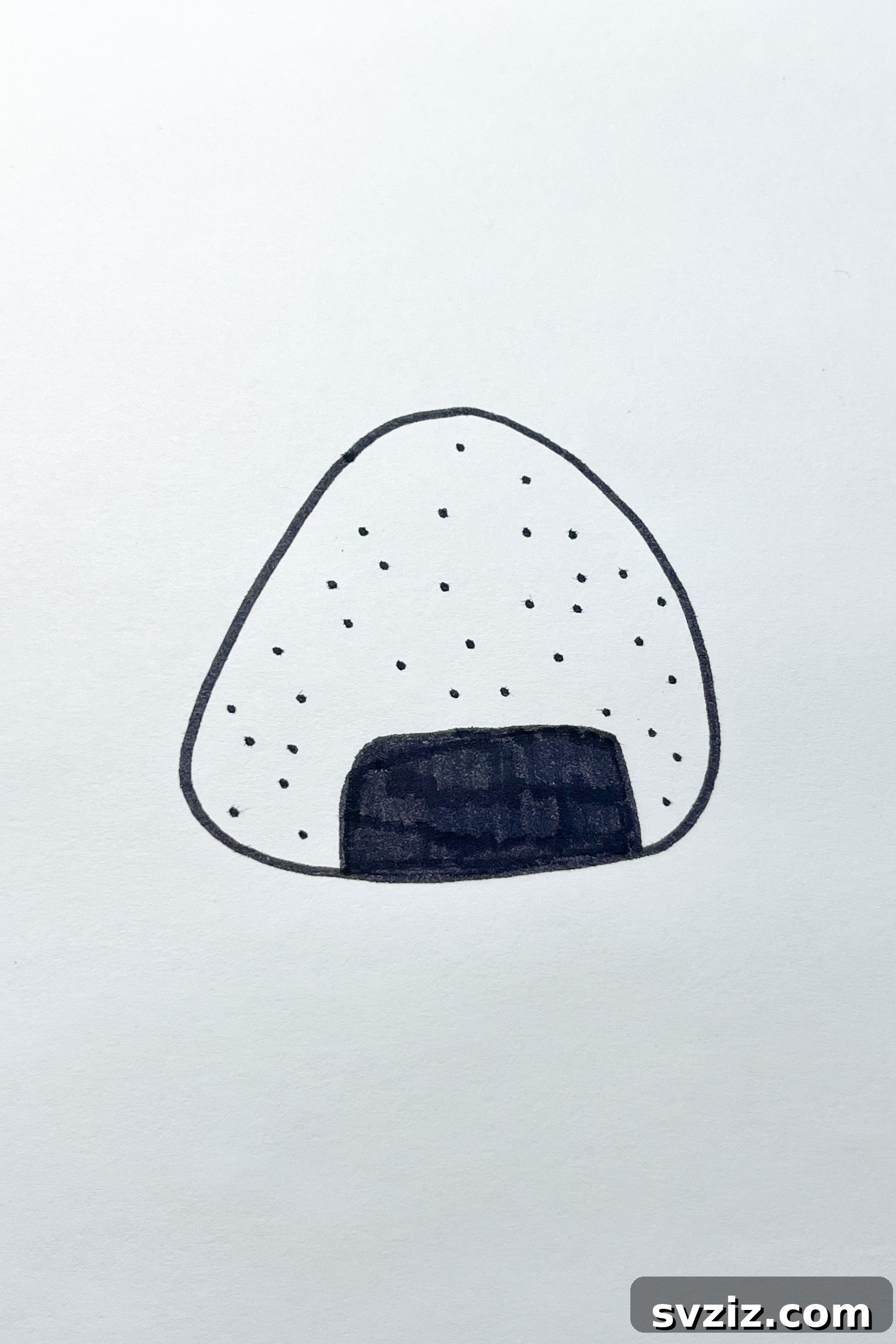 Whimsical Food Sketchbook Starters 28 onigiri drawing