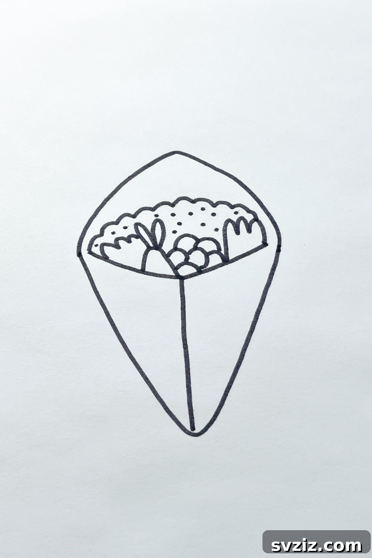 Whimsical Food Sketchbook Starters 33 sushi cone drawing