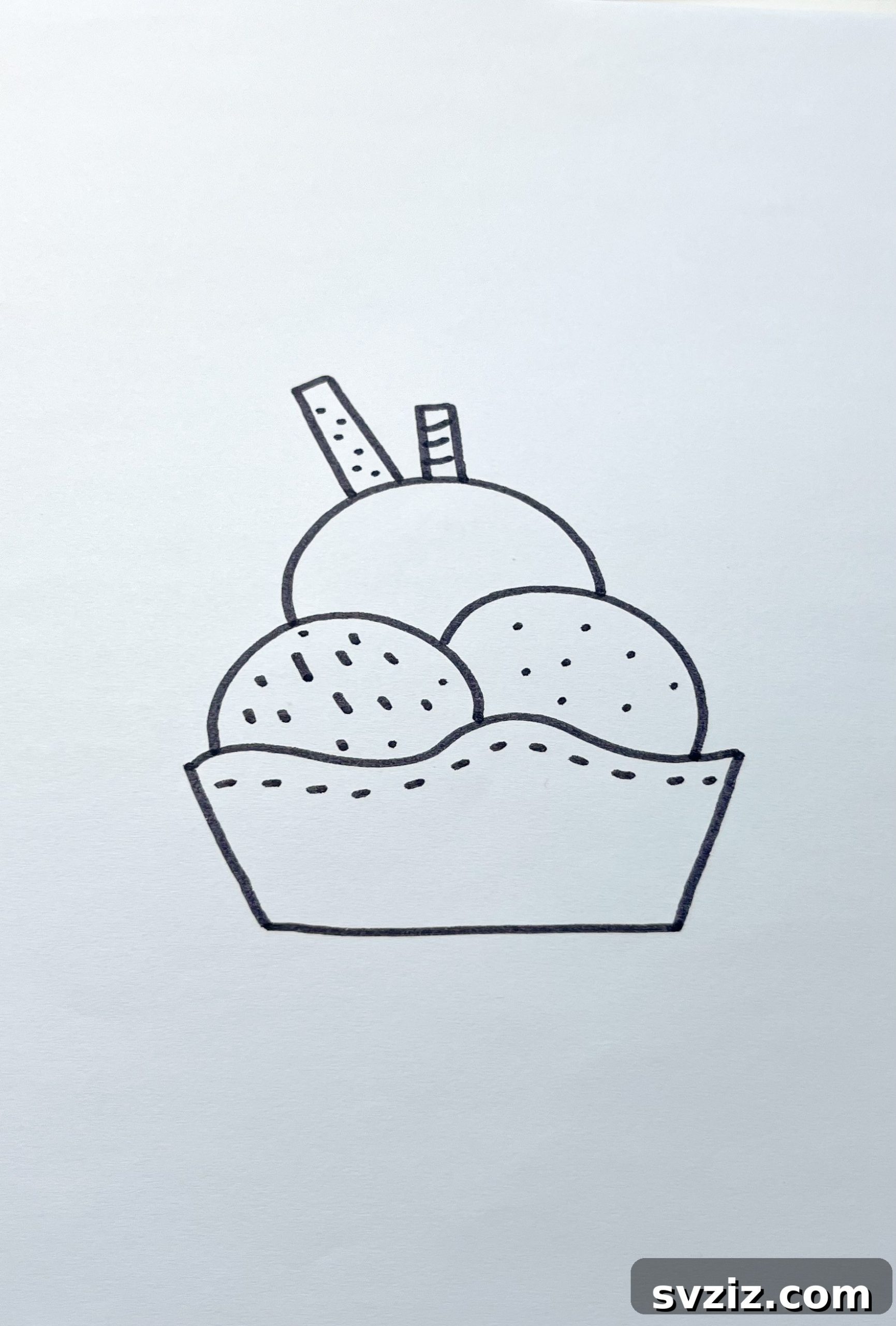 Whimsical Food Sketchbook Starters 6 ice cream sundae drawing