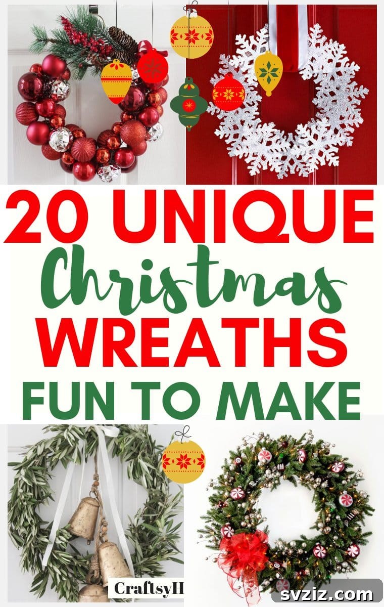 20 Distinctive Christmas Wreath Inspirations 2 christmas wreath ideas